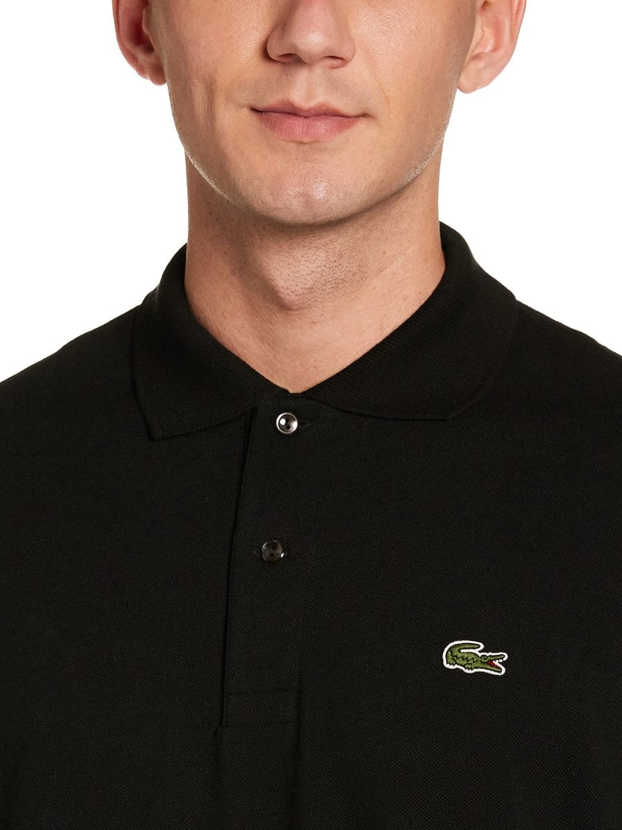 Polo homme Lacoste L1212 classique noir en coton piqué - IRMAJOHNS