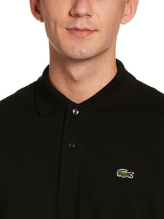 Polo homme Lacoste L1212 classique noir en coton piqué - IRMAJOHNS