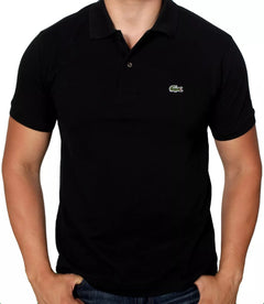 Polo homme Lacoste L1212 classique noir en coton piqué - IRMAJOHNS