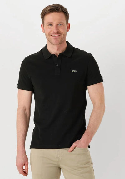Polo homme Lacoste L1212 classique noir en coton piqué - IRMAJOHNS