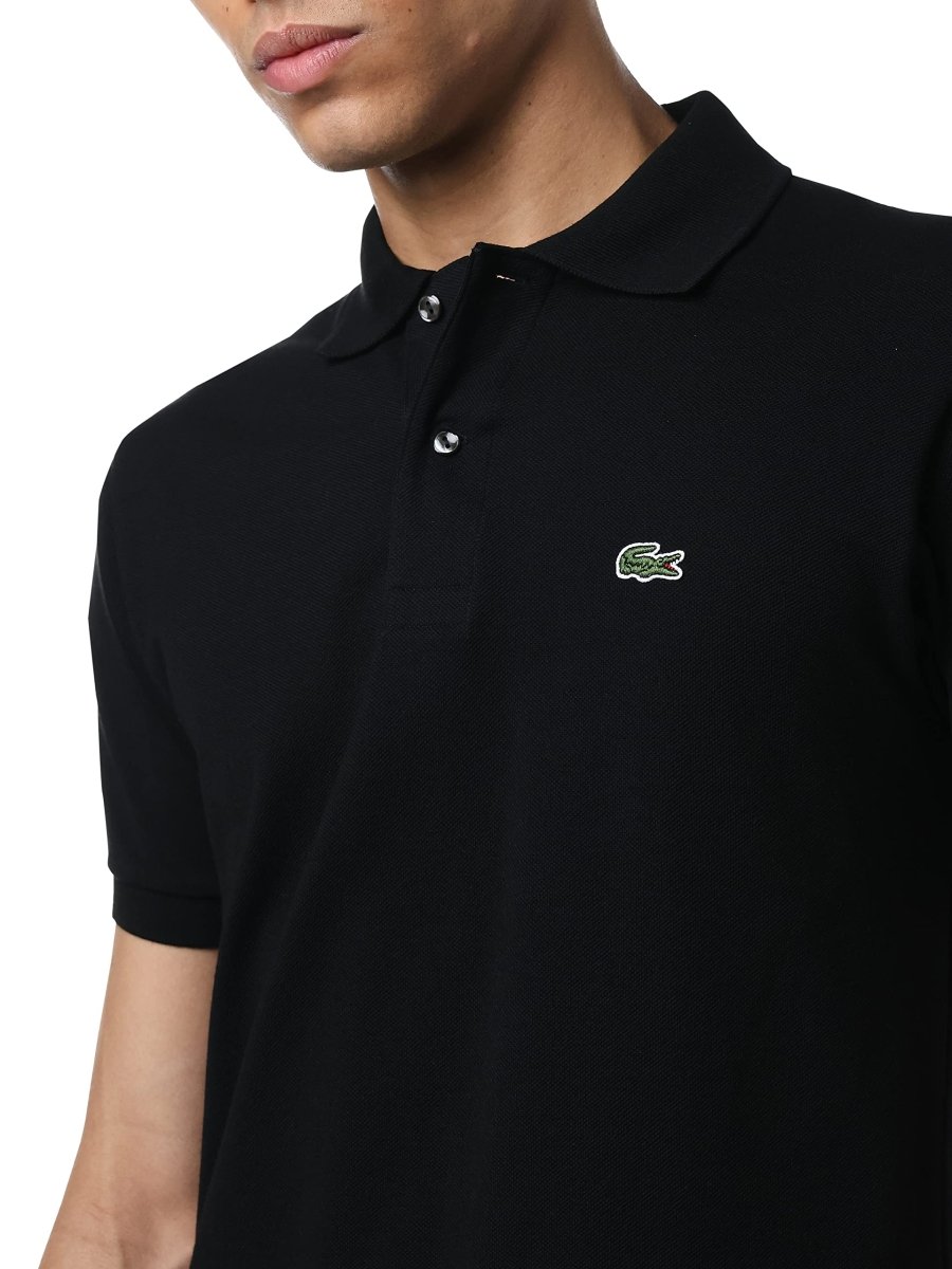 Polo homme Lacoste L1212 classique noir en coton piqué - IRMAJOHNS