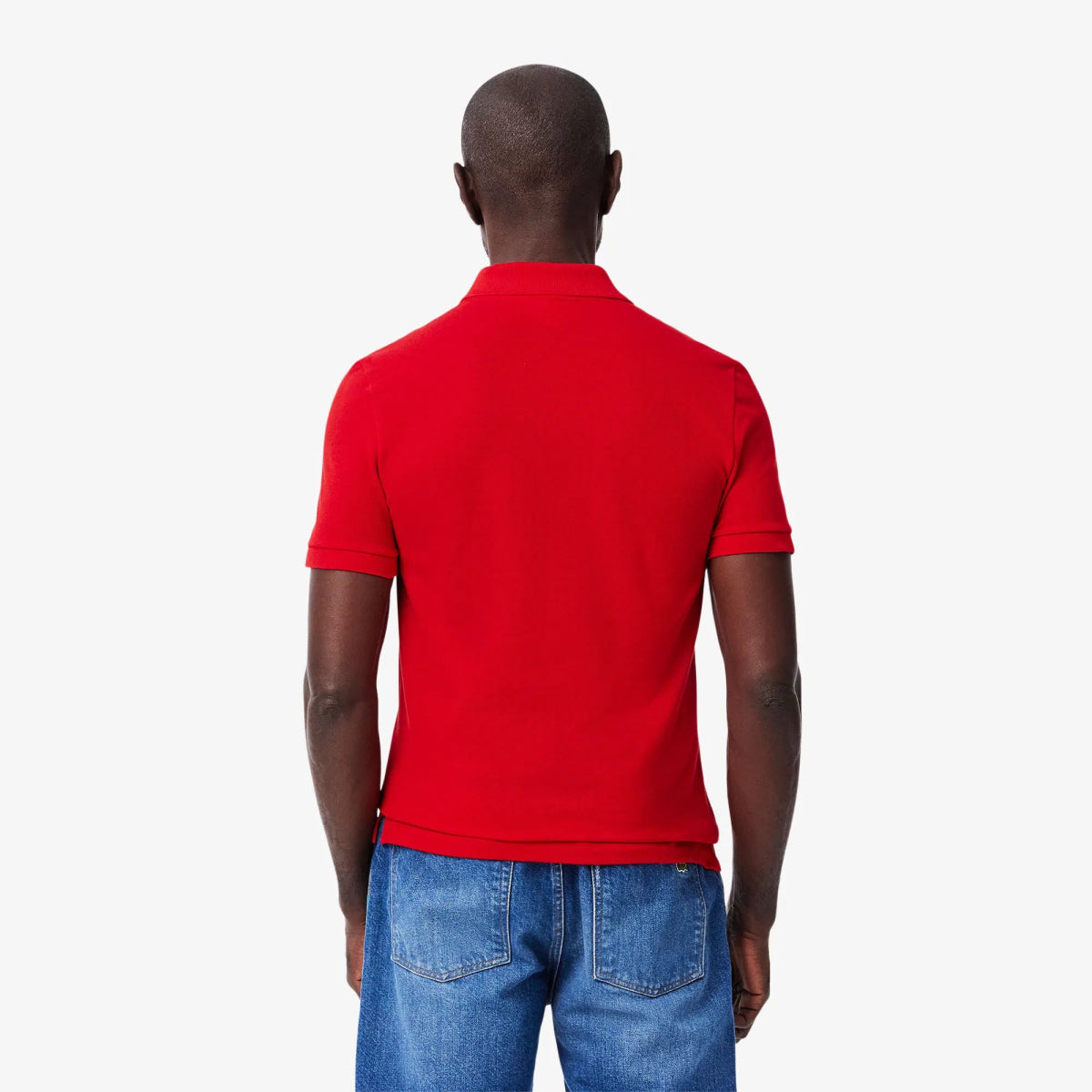 Tshirt polo rouge homme en coton piqué, vêtement Lacoste iconique au design intemporel, parfait pour le quotidien.