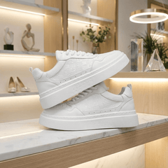 NIVARO WHITE SNEAKERS HOMME CONFORT PREMIUM