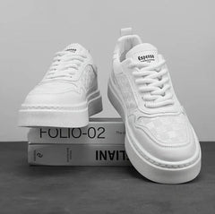 NIVARO WHITE SNEAKERS HOMME CONFORT PREMIUM
