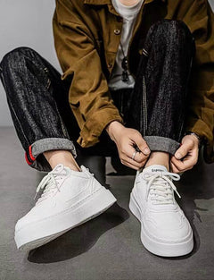 NIVARO WHITE SNEAKERS HOMME CONFORT PREMIUM