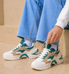 RETROMOTION VERT  SNEAKER HOMME SPORT CHIC  STYLE  CONFORT