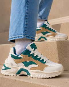 RETROMOTION VERT  SNEAKER HOMME SPORT CHIC  STYLE  CONFORT