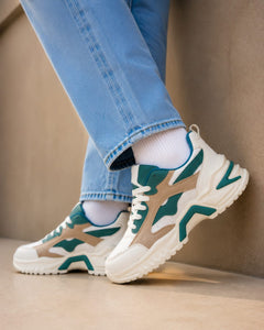 RETROMOTION VERT  SNEAKER HOMME SPORT CHIC  STYLE  CONFORT