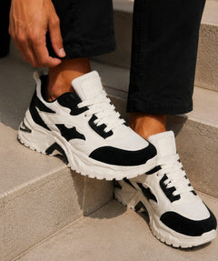 RETROMOTION BLACK SNEAKER HOMME SPORT CHIC  STYLE CONFORT