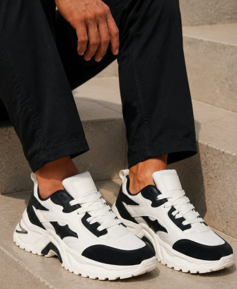 RETROMOTION BLACK SNEAKER HOMME SPORT CHIC  STYLE CONFORT