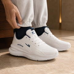 TURBO STRIDE  WHITE  SNEAKER SPORT HOMME  FEMME CONFORT STABILITÉ  DYNAMISME