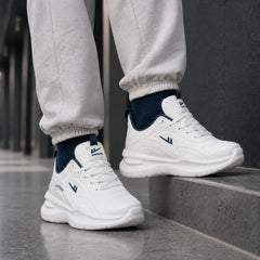 TURBO STRIDE  WHITE  SNEAKER SPORT HOMME  FEMME CONFORT STABILITÉ  DYNAMISME