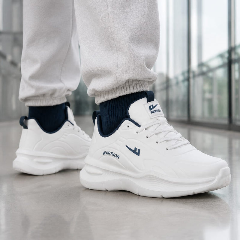 TURBO STRIDE  WHITE  SNEAKER SPORT HOMME  FEMME CONFORT STABILITÉ  DYNAMISME