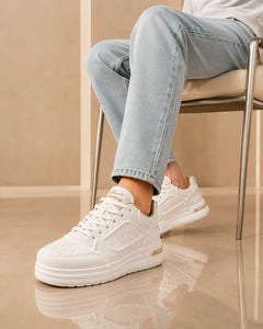NOVA-GOLD – WARRIOR  SNEAKER HOMME SPORT CHIC  FINITIONS DORÉES