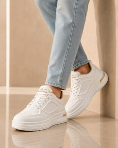 NOVA-GOLD – WARRIOR  SNEAKER HOMME SPORT CHIC  FINITIONS DORÉES