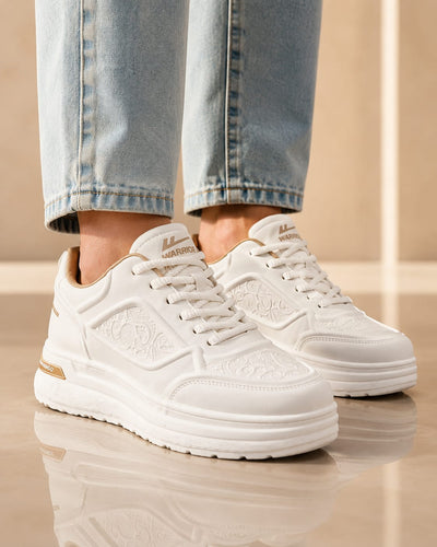 NOVA-GOLD – WARRIOR  SNEAKER HOMME SPORT CHIC  FINITIONS DORÉES