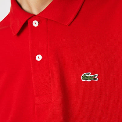 Polo homme Lacoste L1212 classique noir en coton piqué - IRMAJOHNS