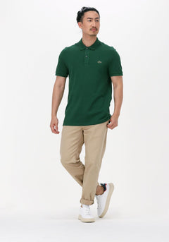 Polo homme Lacoste L1212 classique vert en coton piqué - IRMAJOHNS