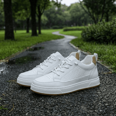 Sneakers blanches chaussure pour femme look tendance en soldes